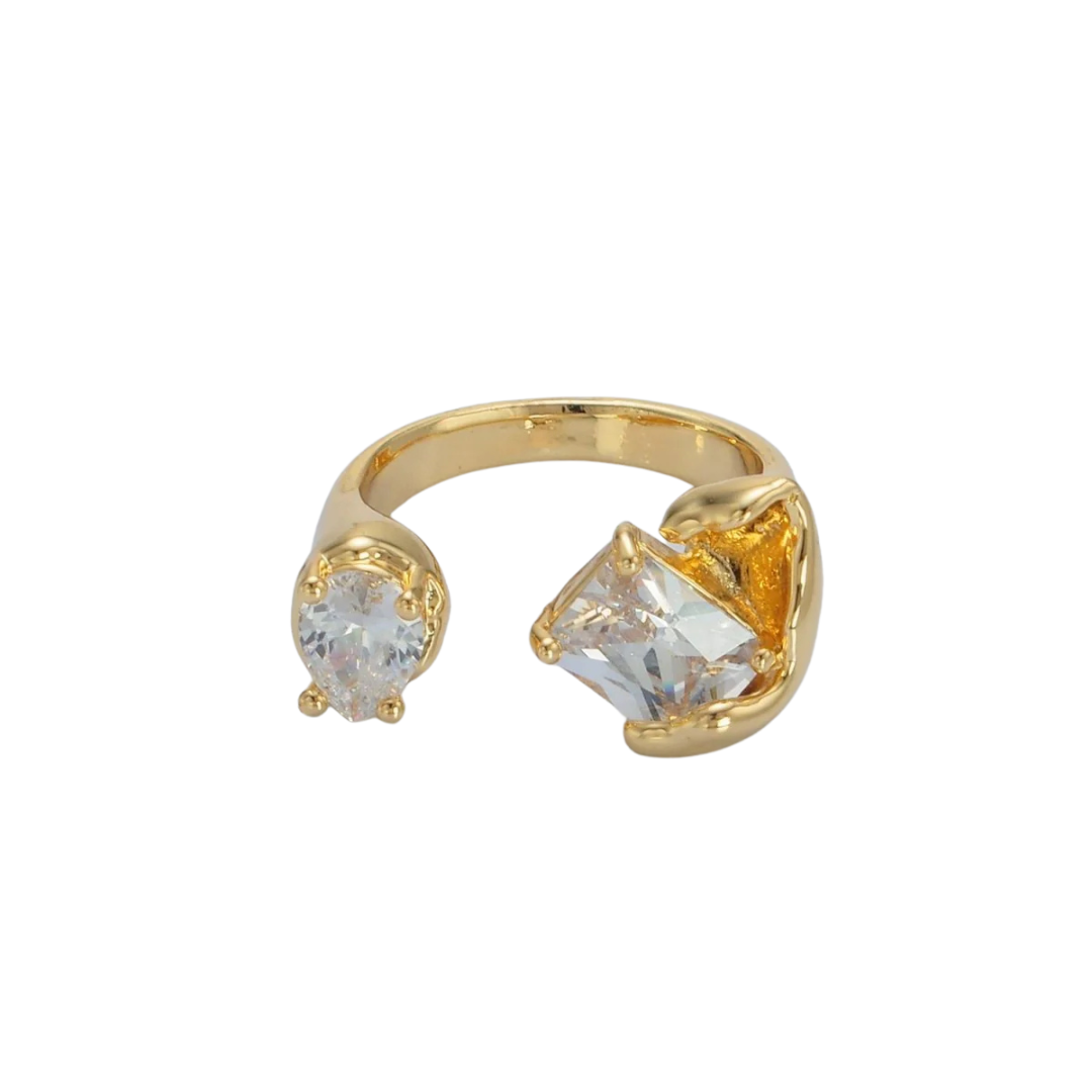 Baguette Teardrop Ring