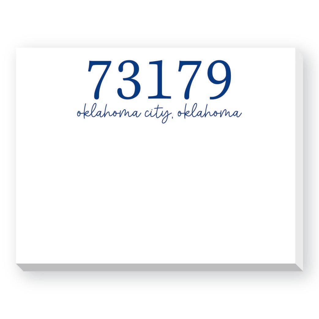 ZIP CODE DITTIE NOTEPAD