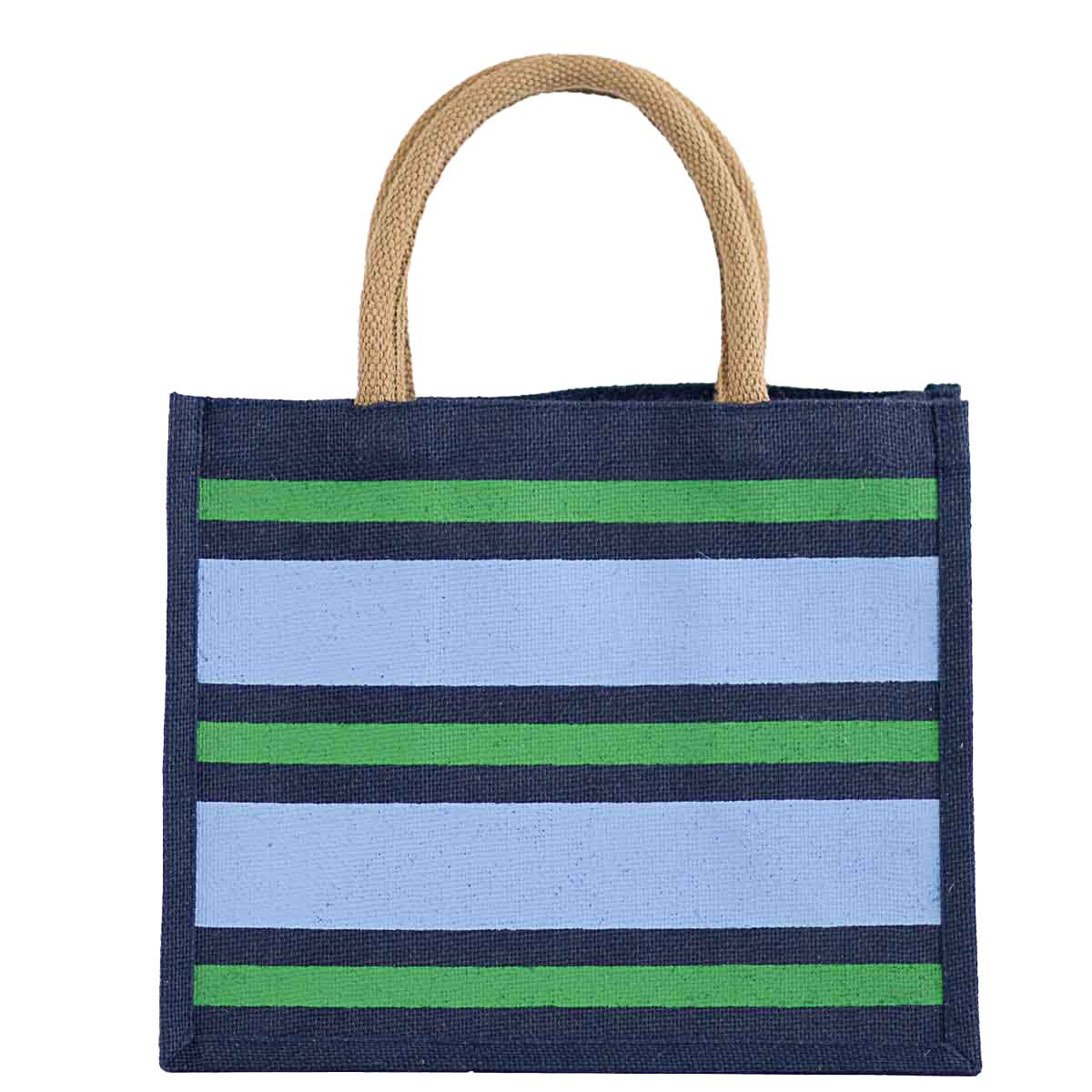 Stripe Gift Tote Royal/Palace/Palm 12x10x8