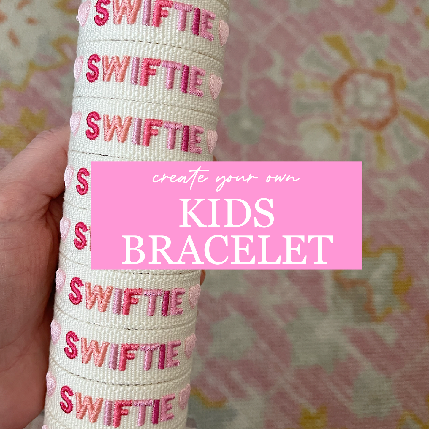 *kids* CUSTOM Embroidered Bracelet