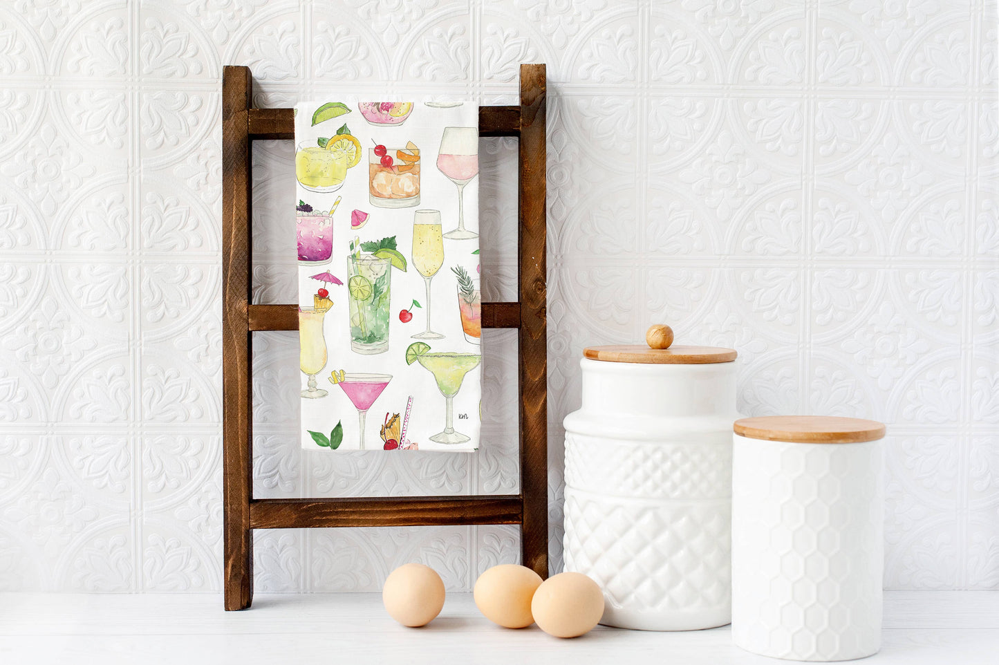 Cocktails Tea Towel - Cocktail Drinks Kitchen Decor