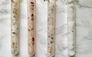 Floral bath salt shot