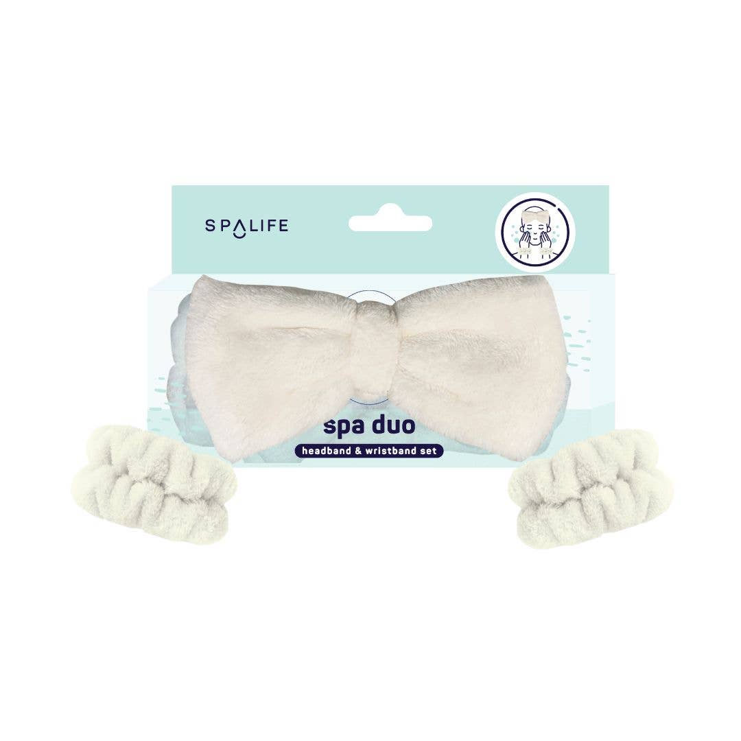Spa Duo Headband & Wristband Set - for makeup & cleansing