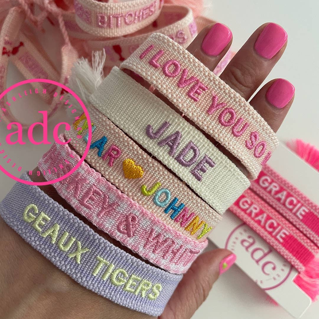 *kids* CUSTOM Embroidered Bracelet