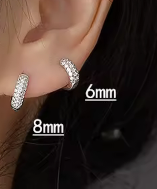 Pavé Huggie Hoop earrings