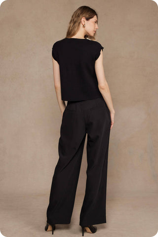 Genevieve Pearl Trim Sweater