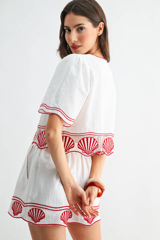 Summer at the shore Shell Top