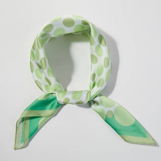 Multi Color Polka Dot Print Square Bandana Scarf