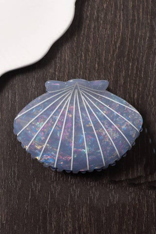 JUMBO BEACH OCEAN PVC SEASHELL HAIR CLAW CLIPS