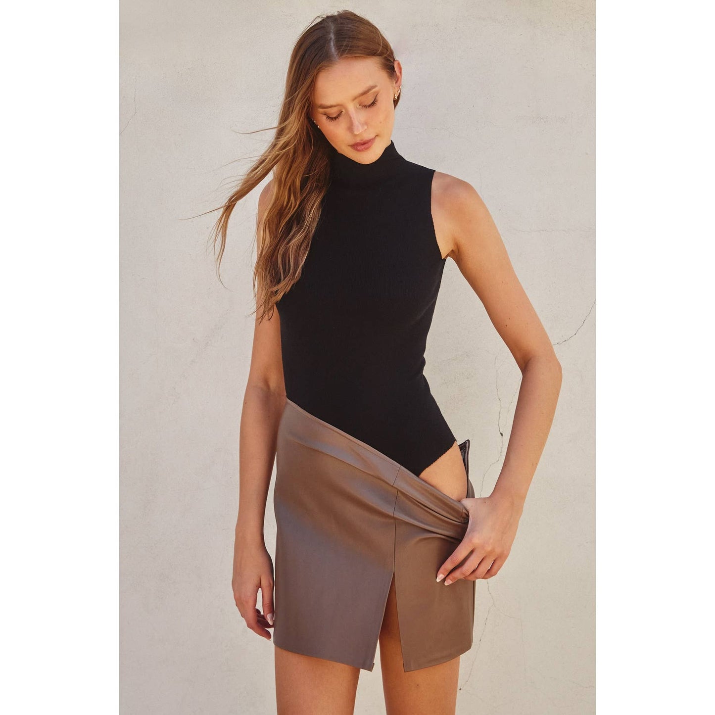 Perfect Layer mock Knit Bodysuit