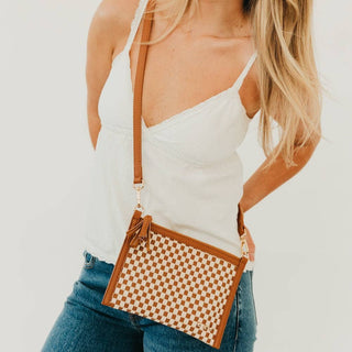 Veda Woven Crossbody and Clutch Bag