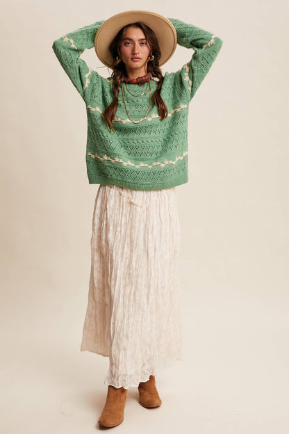 Rosalind Pointelle Sweater