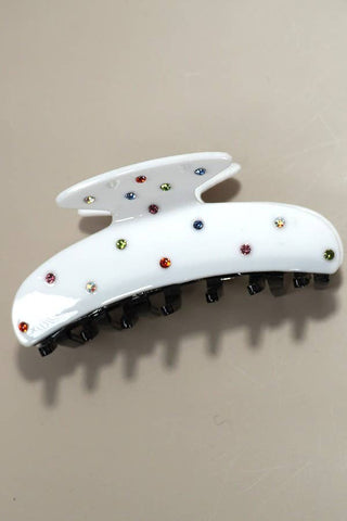 JUMBO RHINESTONE STUDDED HAIR CLAW CLIP