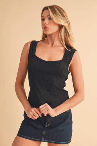 Adelle Sweetheart Neck Tank