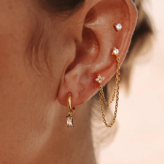 The Ear Stack- Multi Stud earrings PVD