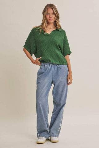 SLUB RIB DOLMAN SWEATER