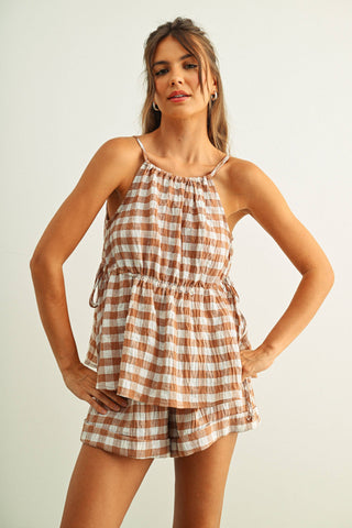 Brown Sugar Gingham Set