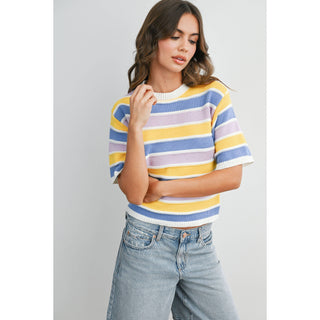 Spring Pastels Striped Knit