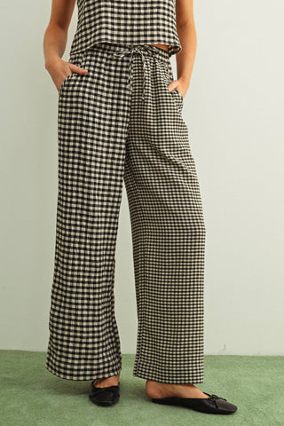 Noir Gingham Set - Pants