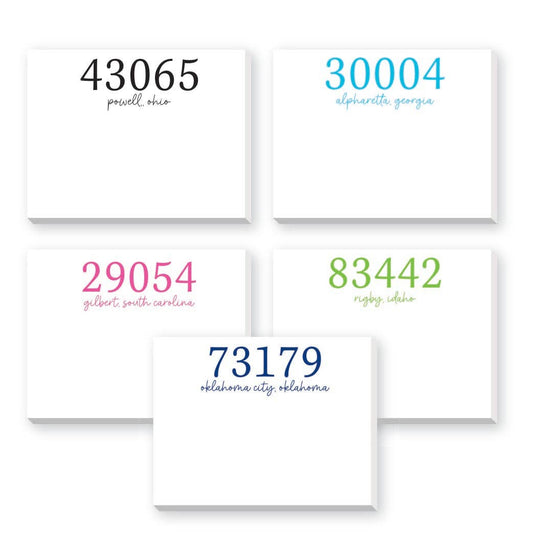 ZIP CODE DITTIE NOTEPAD