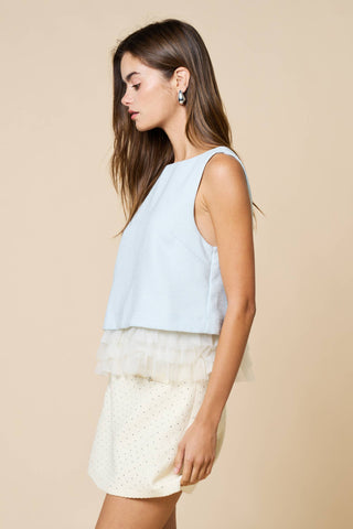 Baby Blue Romance Top