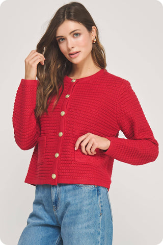 The Diana Textured Knit Cardigan