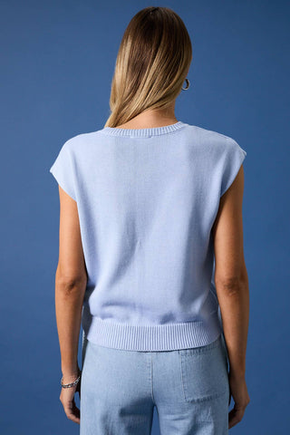 Blue Flag Sweater Top