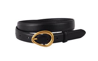 Asymmetrical Buckle Napa Leather Belt｜Everyday Essential