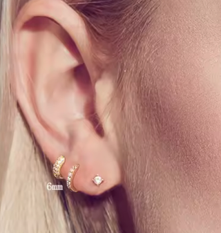 Pavé Huggie Hoop earrings