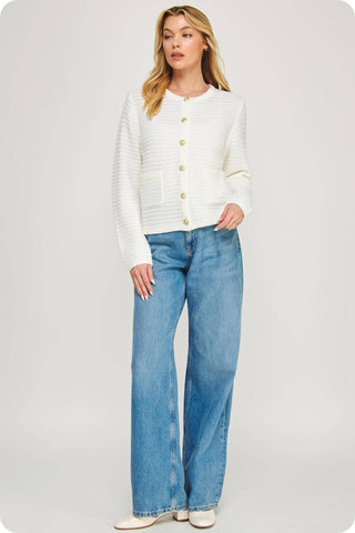 The Diana Textured Knit Cardigan
