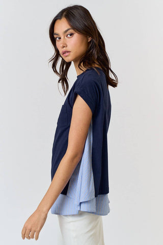 Color Pinstripe Block Top