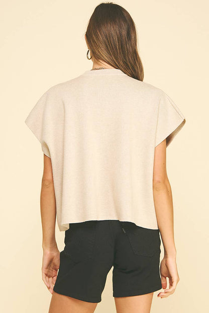 Laura Button Down Cap Sweater