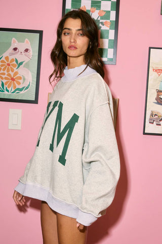 GYM & BED Reversible Mockneck Sweatshirt