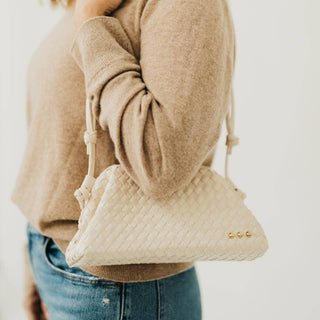 Lacy Woven Frame Crossbody Bag