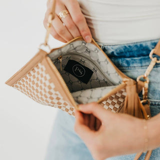 Veda Woven Crossbody and Clutch Bag