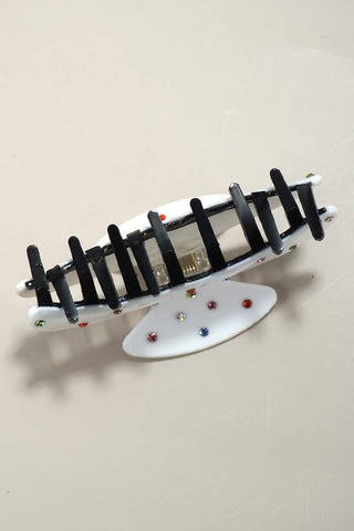 JUMBO RHINESTONE STUDDED HAIR CLAW CLIP