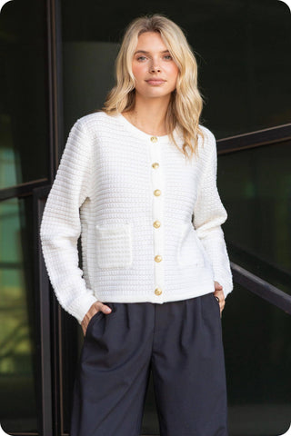 The Diana Textured Knit Cardigan