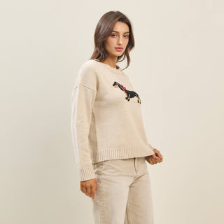 Bow dog sweater