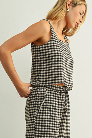 Noir Gingham Set - Top