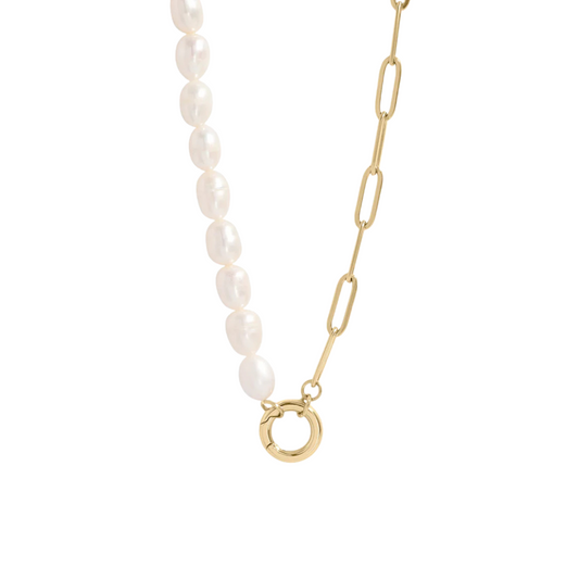 Freshwater Pearl Paperclip Charmer Necklace