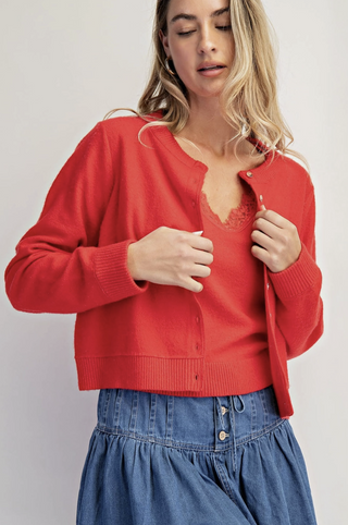 Cashmere Blend Cardi Set
