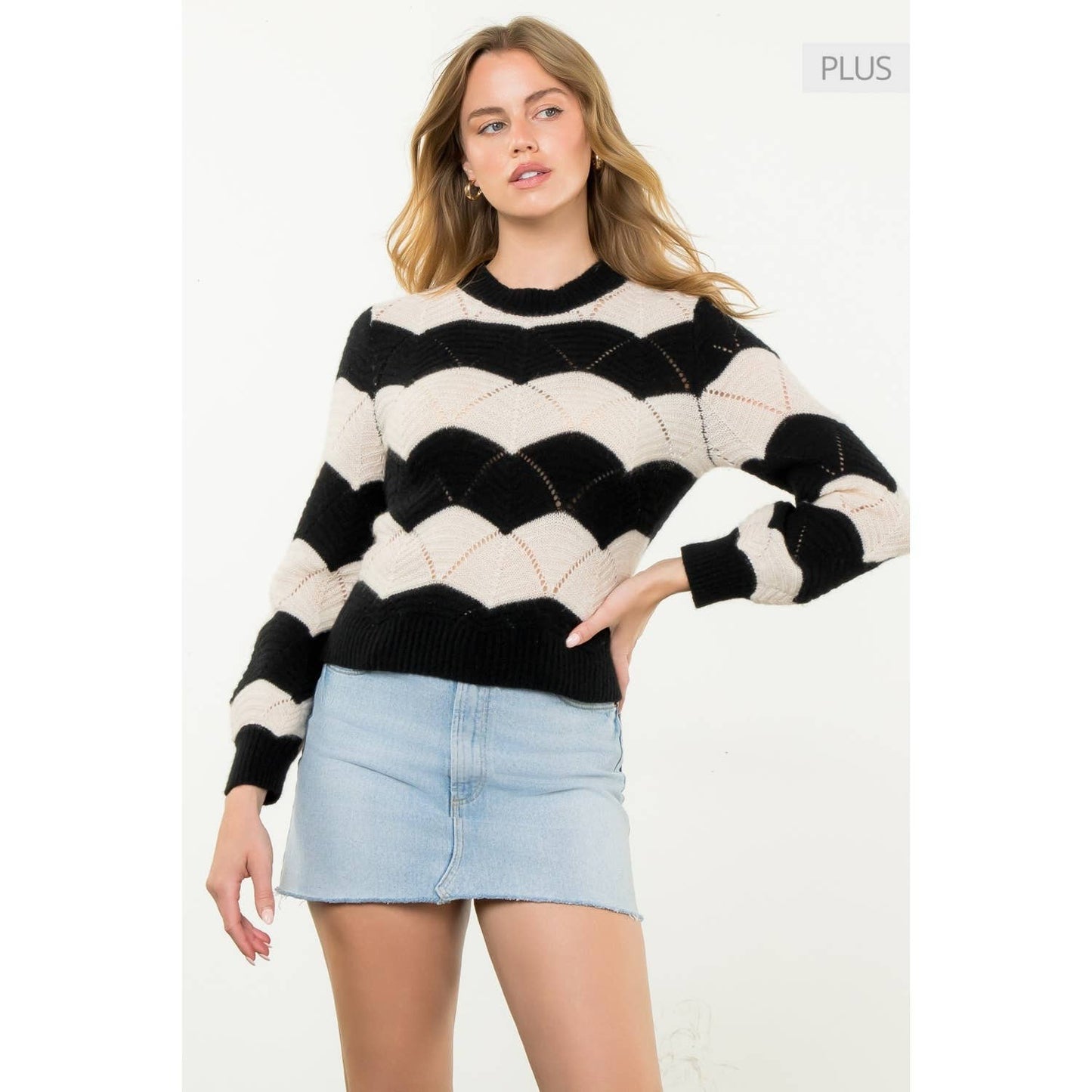 Cassie Chevron Sweater XL