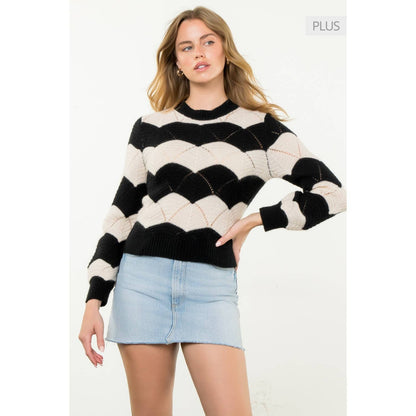 Cassie Chevron Sweater XL