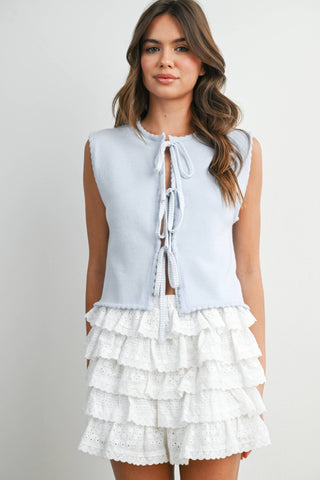 Scalloped-Hem Vest