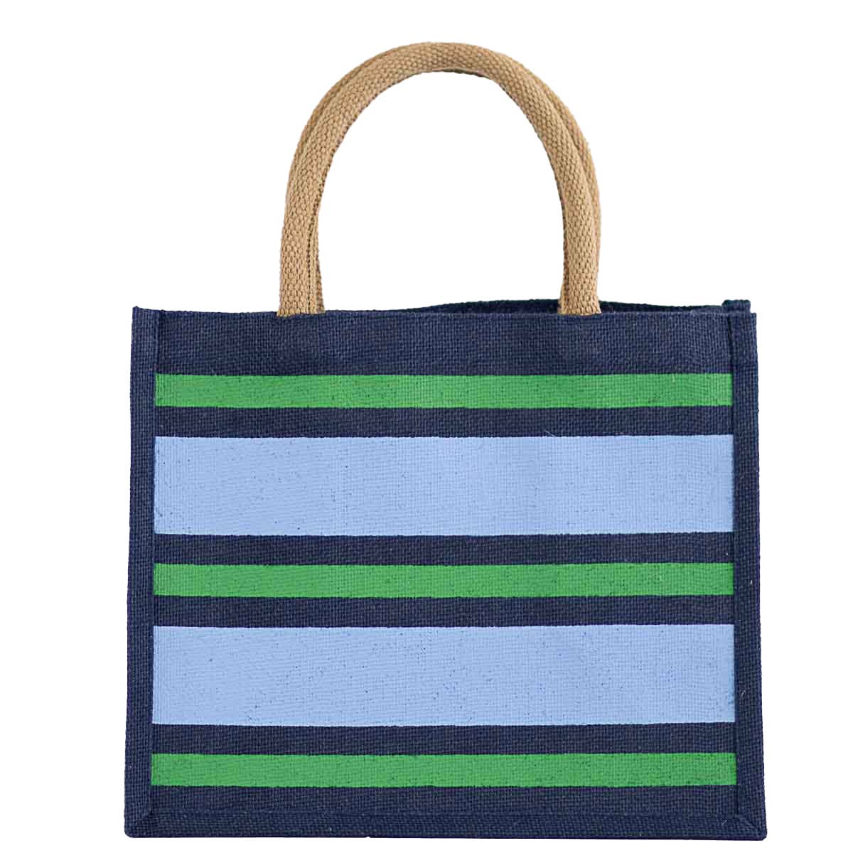 Stripe Gift Tote   Royal/Palace/Palm   12x10x8