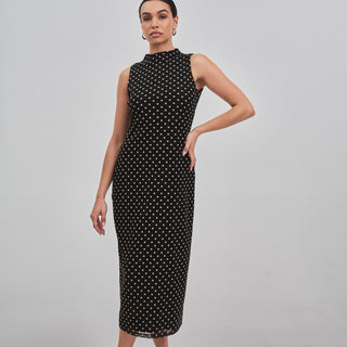 NYC Girl Polka dot mesh dress