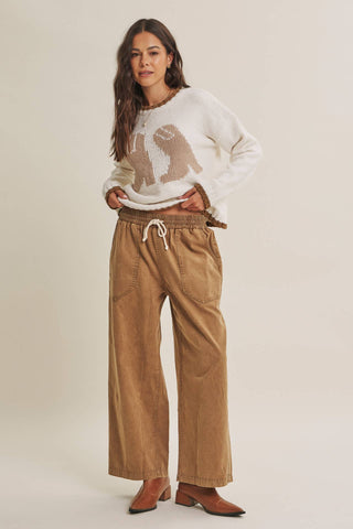 MINERAL-WASHED PANTS