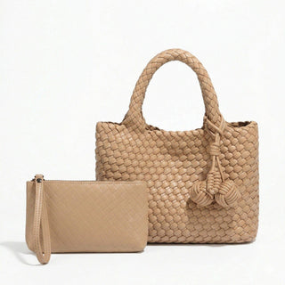 Daya Mini Woven Tote Bag w/ Bag Charm