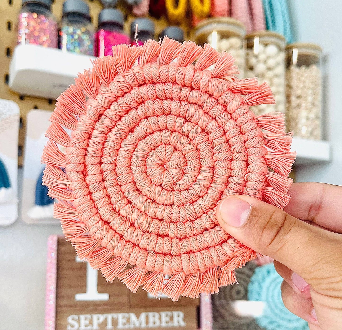 Spiral Macrame Coasters