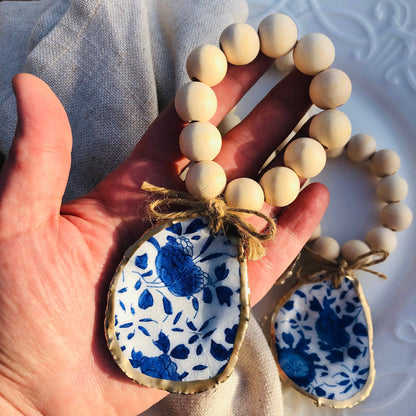 Oyster Shell Napkin Rings | Blue And White Porcelain